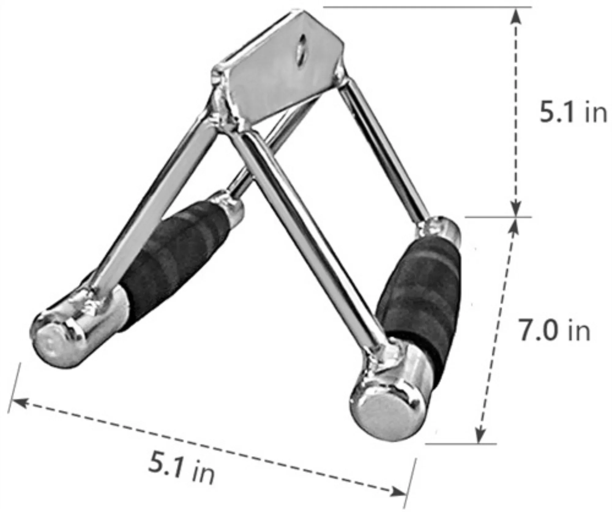 French Fitness Rubber Grip Seated Row/Chin Bar (New) - Image 2