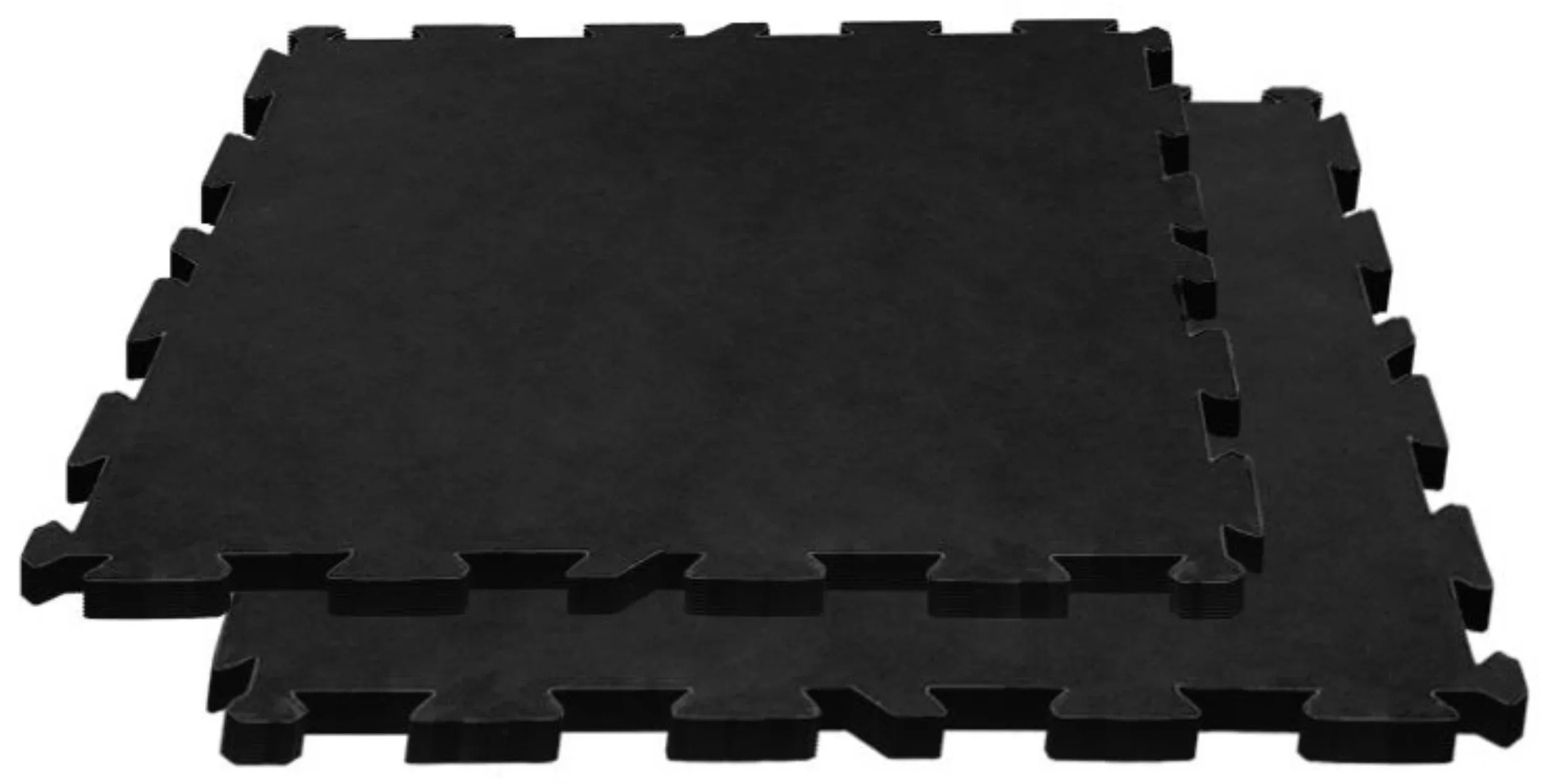 French Fitness Rubber Interlocking Tiles Gym Flooring (39.37"x39.37" ea) (New) - Image 2