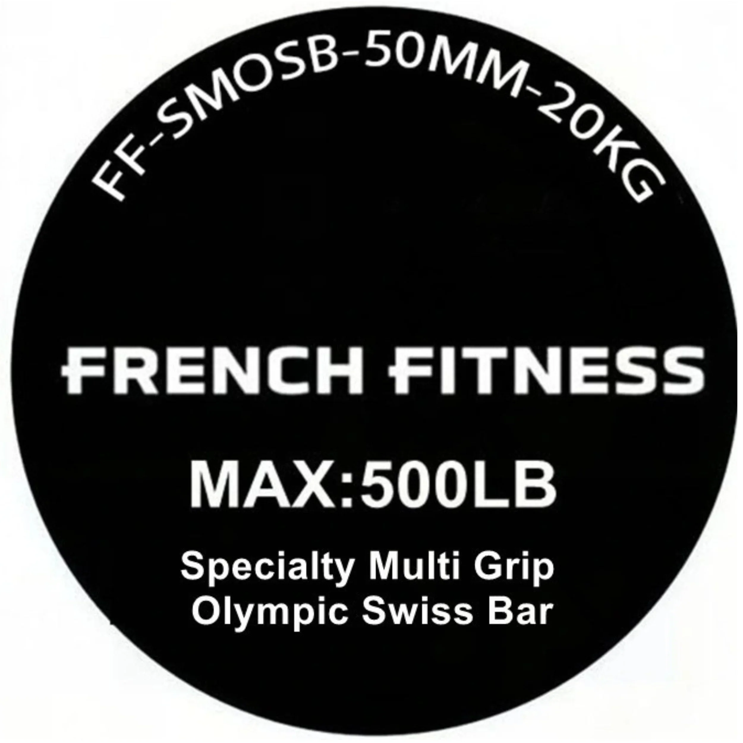 French Fitness Specialty Multi Grip Olympic Swiss Bar (New) - Image 5