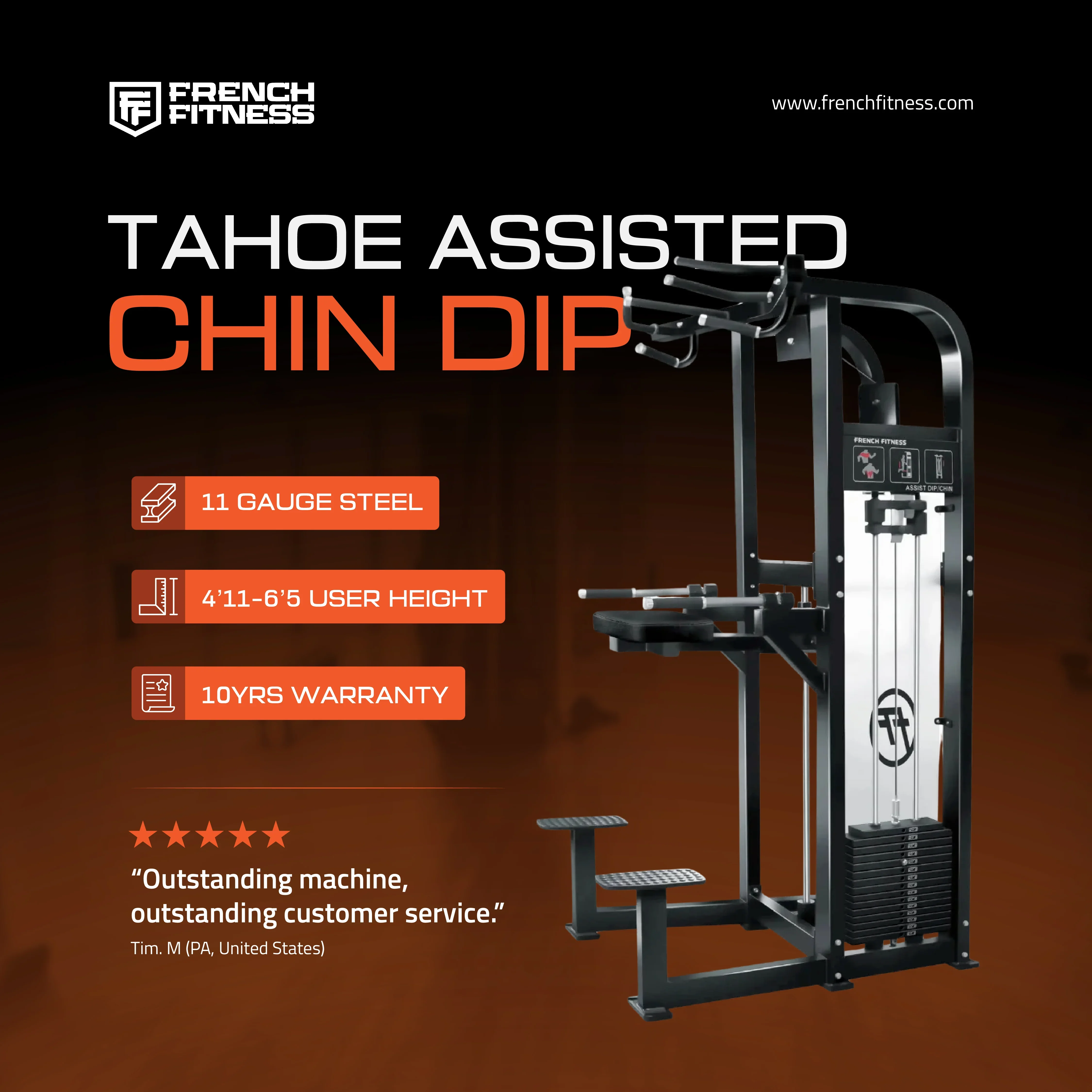 Assisted Chin Dip - French Fitness Tahoe (New) - Image 4
