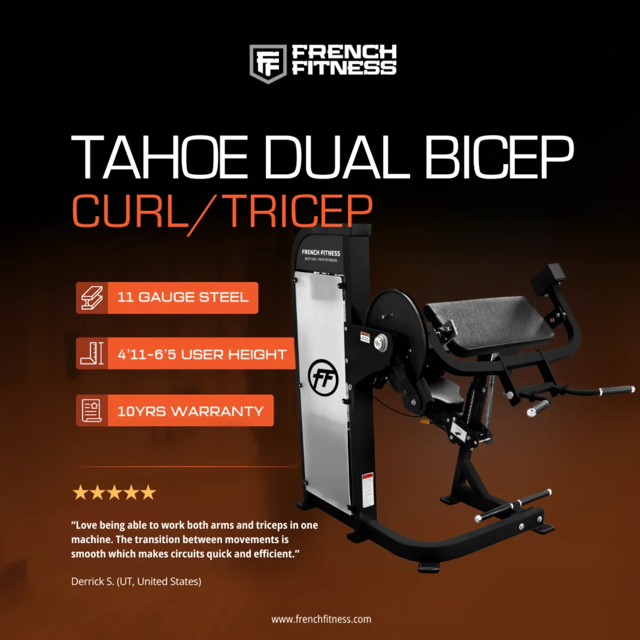 Dual Bicep Curl and Triceps - French Fitness Tahoe (New) - Image 7