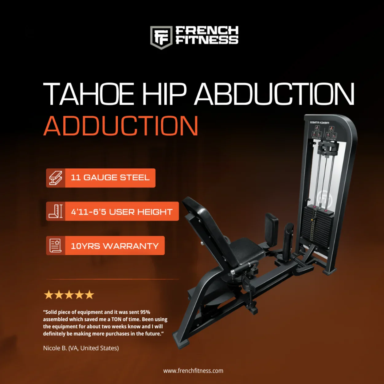 Hip Abduction / Adduction - French Fitness Tahoe (New) - Image 4