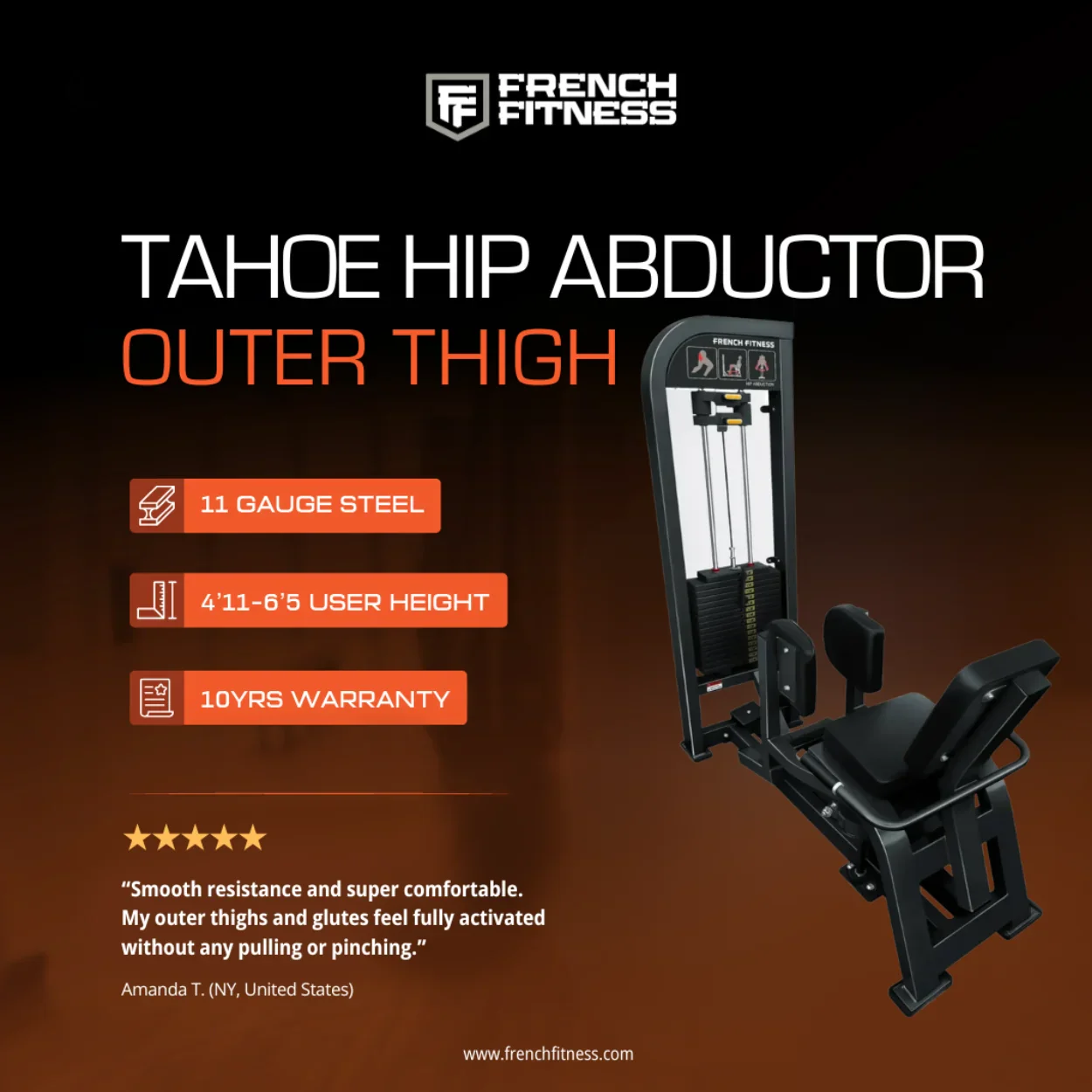 Hip Abductor (Outer Thigh) - French Fitness Tahoe (New) - Image 2