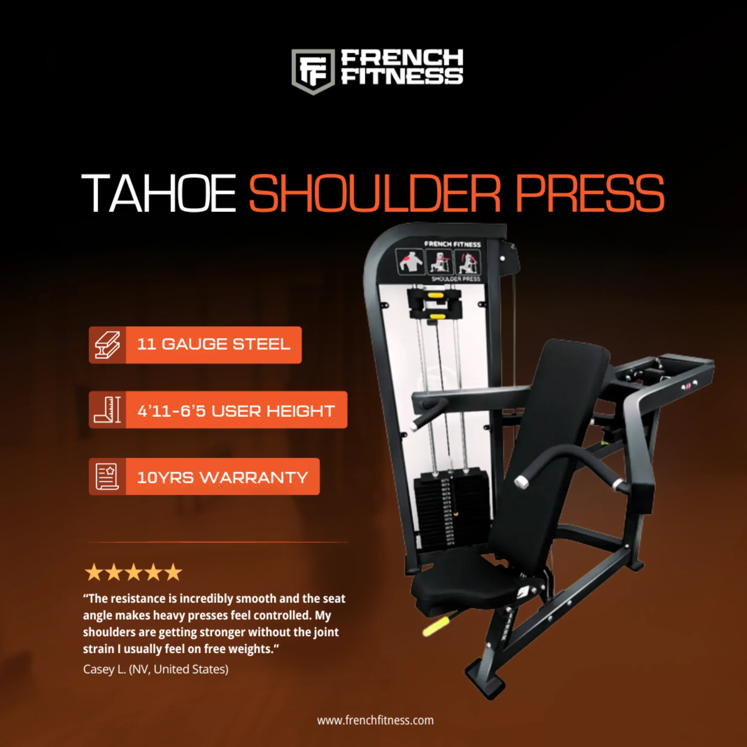 Shoulder Press - French Fitness Tahoe (New) - Image 2