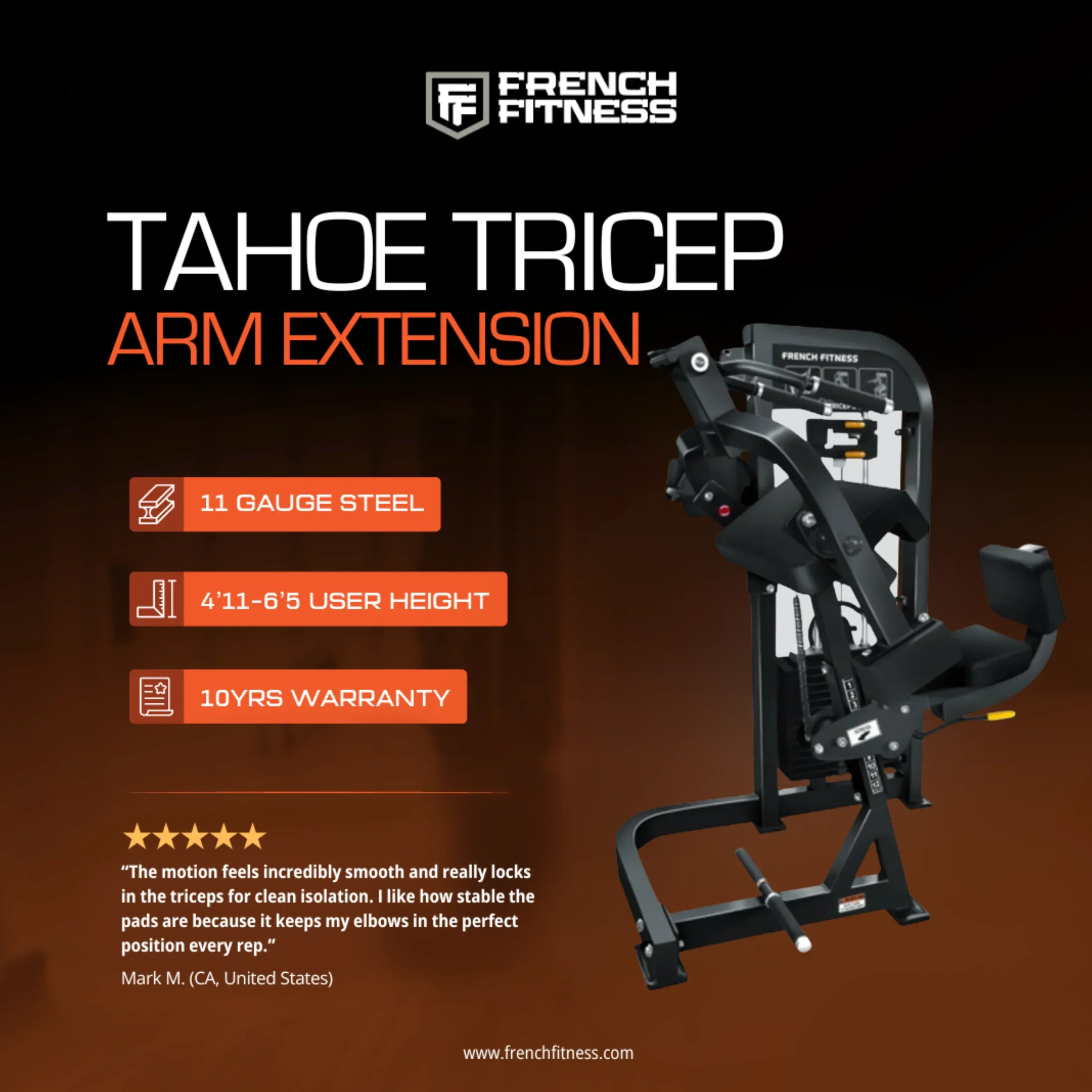 Tricep Arm Extension - French Fitness Tahoe (New) - Image 3