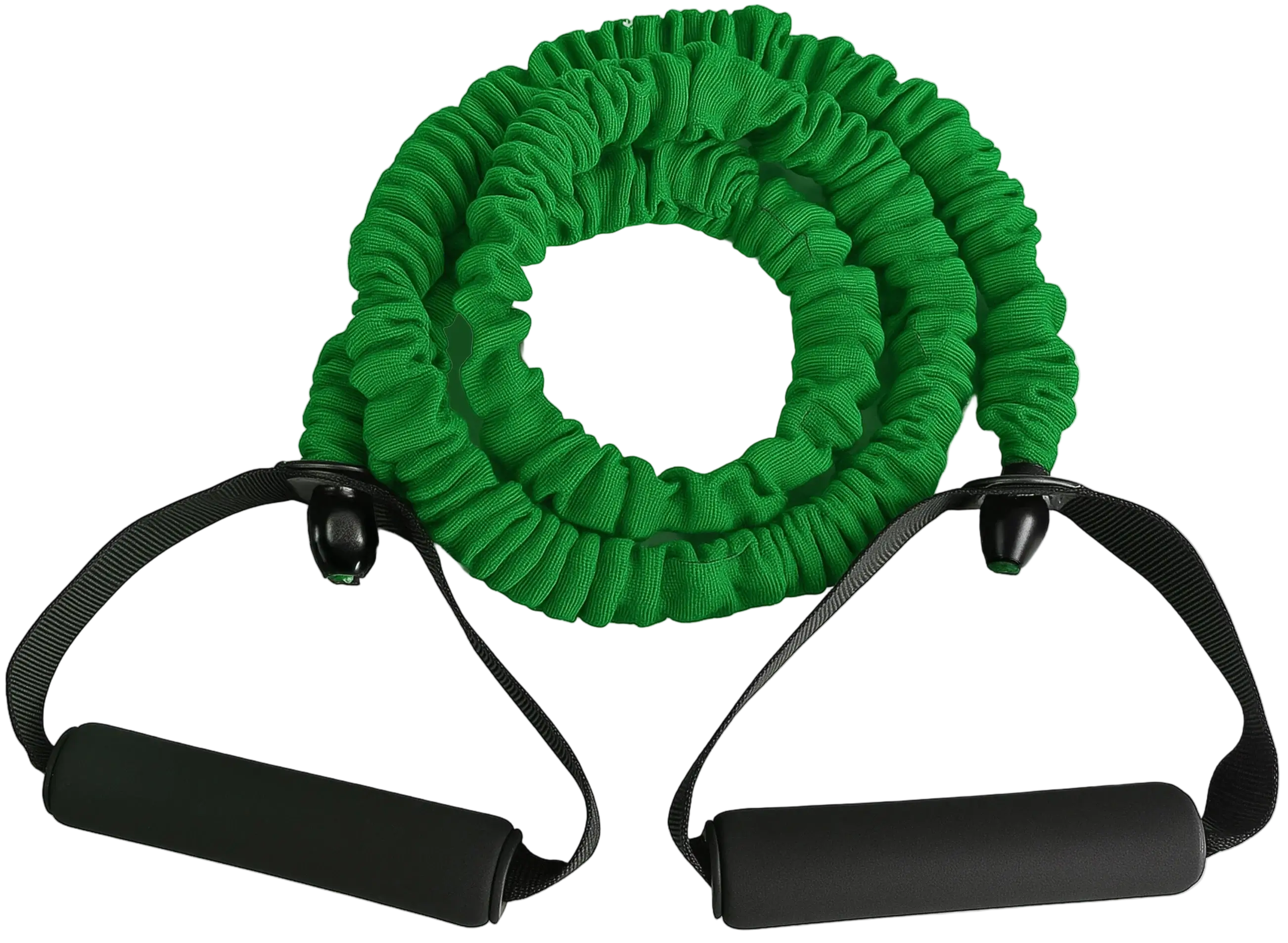 French Fitness Toning Resistance Tube Bands w/Handles - Green (20 lbs) (New)