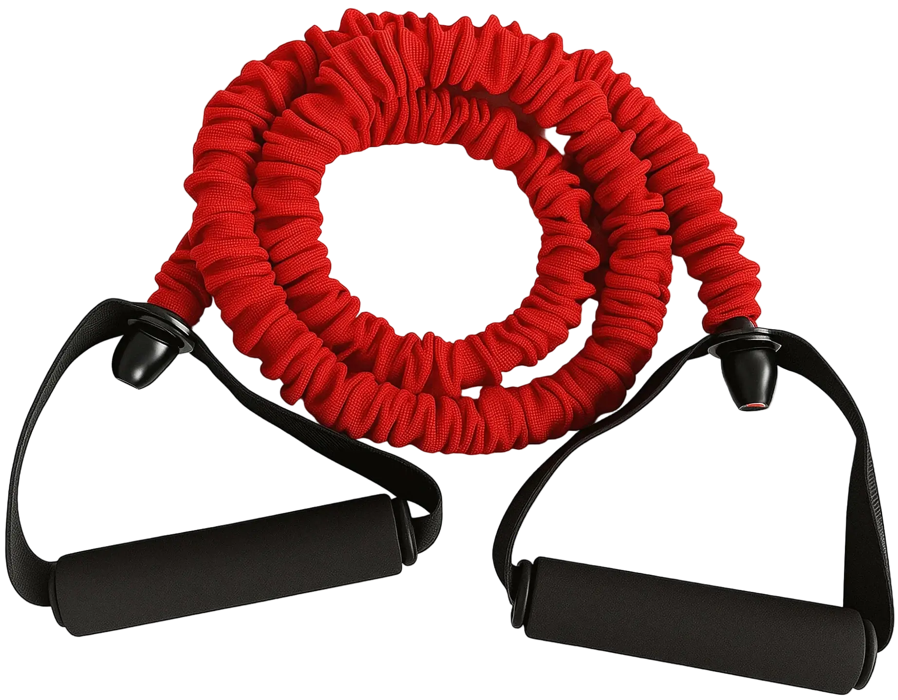 French Fitness Toning Resistance Tube Bands w/Handles - Red (15 lbs) (New)
