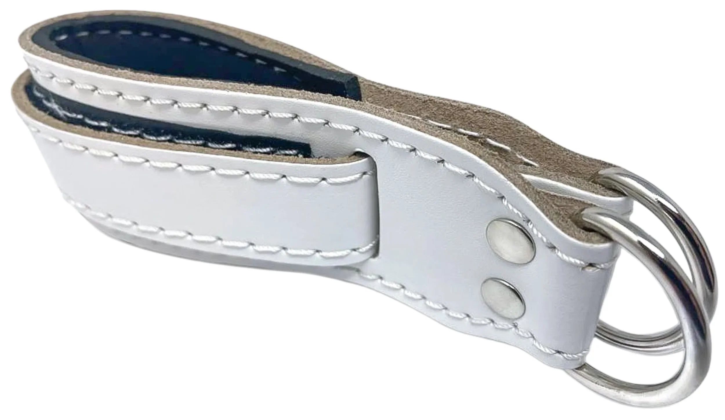 French Fitness White Leather Ankle Strap (New) - Image 2