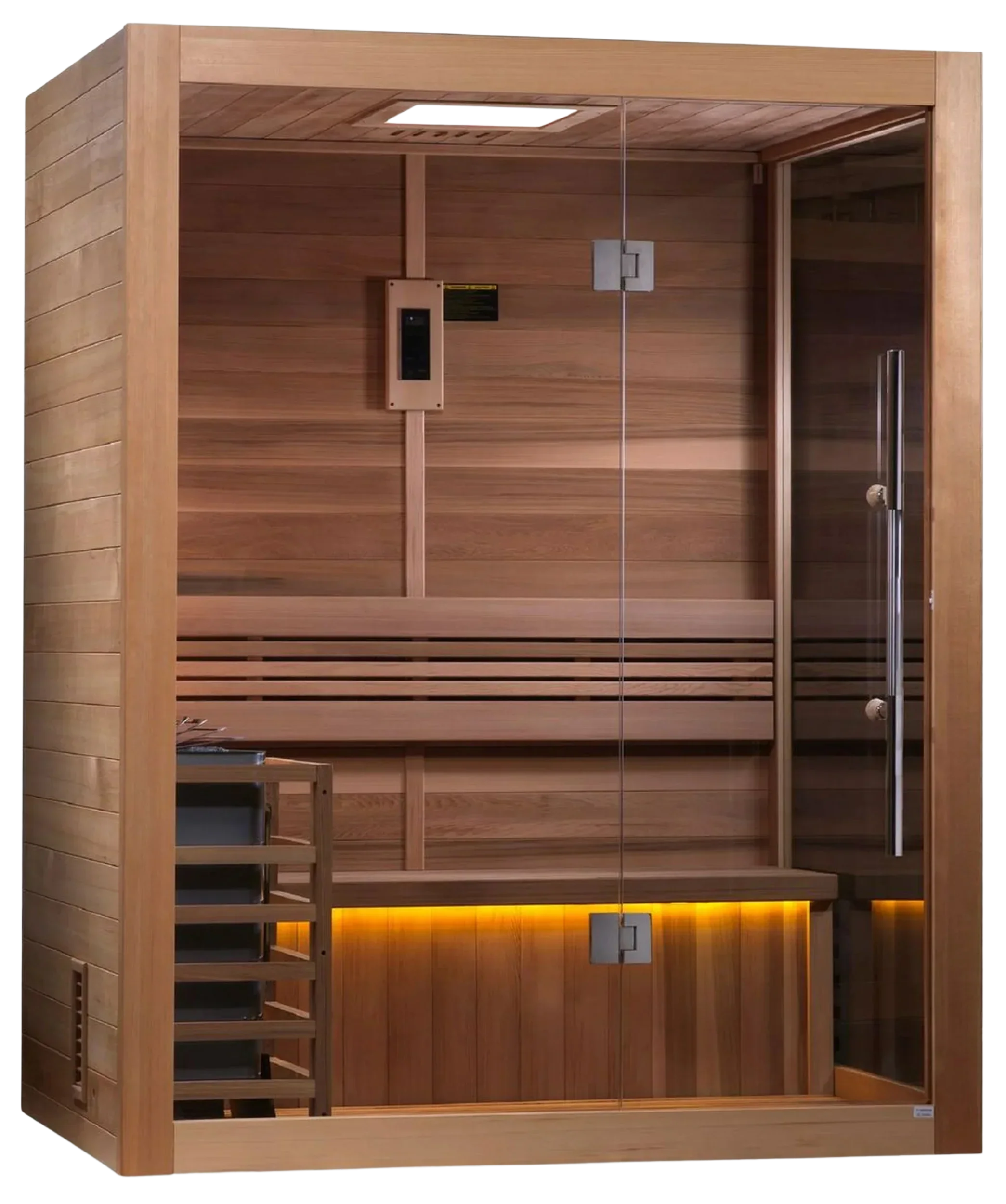 Golden Designs GDI-7202-01 "Hanko Edition" 2-3 Person Indoor Traditional Steam Sauna - Canadian Red Cedar (New)