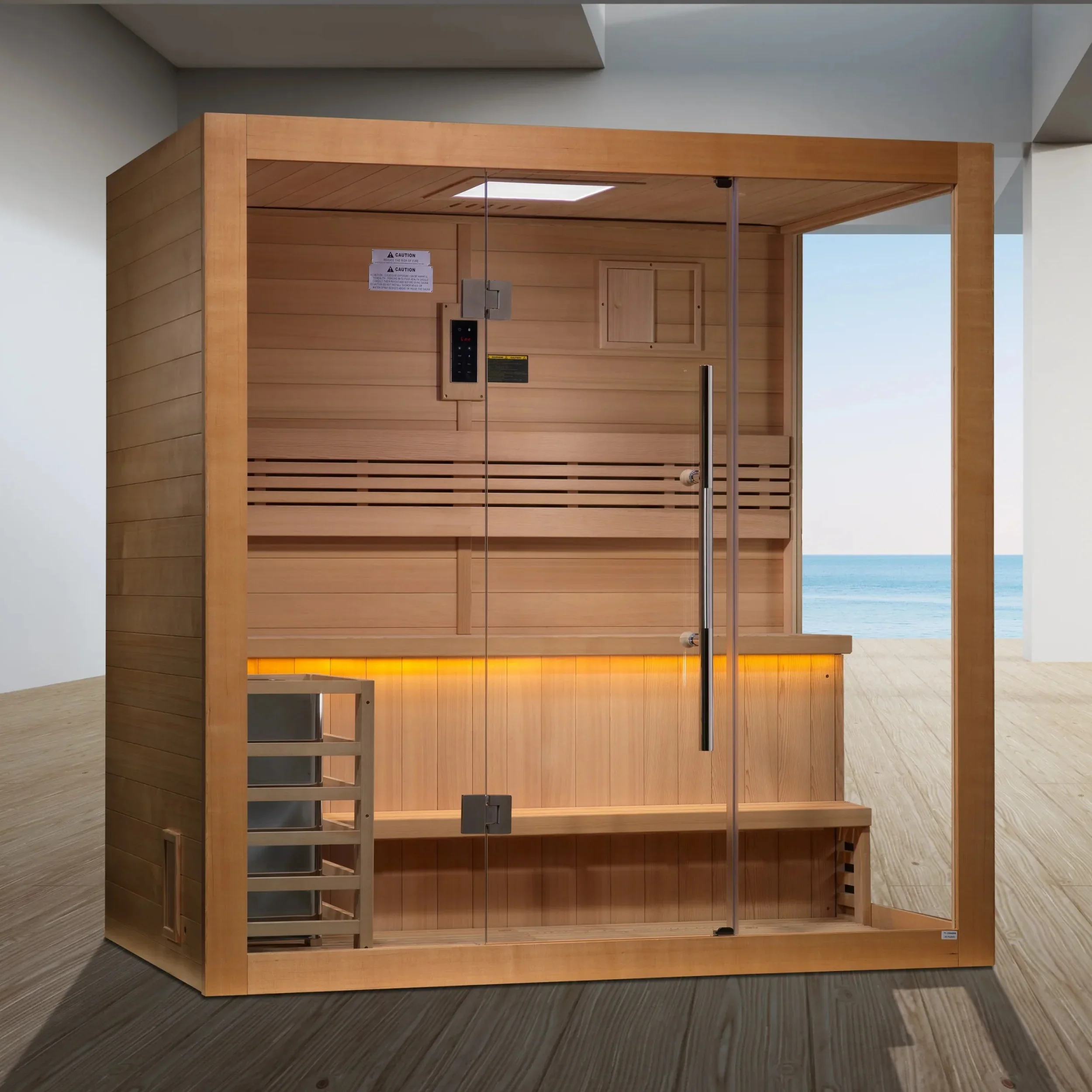 Golden Designs GDI-7203-01 "Forssa Edition" 3-4 Person Indoor Traditional Steam Sauna - Canadian Red Cedar (New) - Image 4