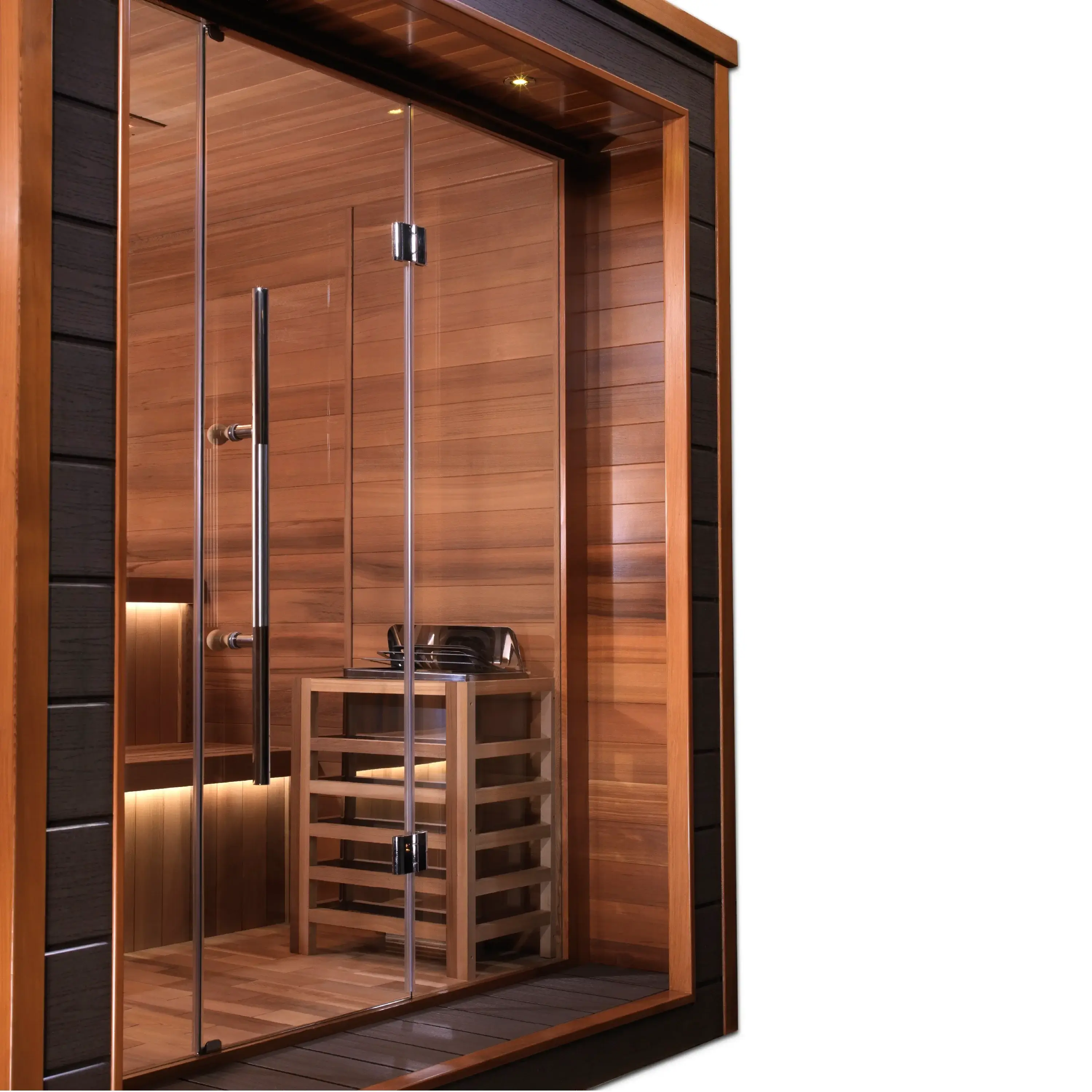 Golden Designs GDI-8206-01 Bergen 6 Person Outdoor-Indoor Traditional Sauna - Canadian Red Cedar Interior (New) - Image 4