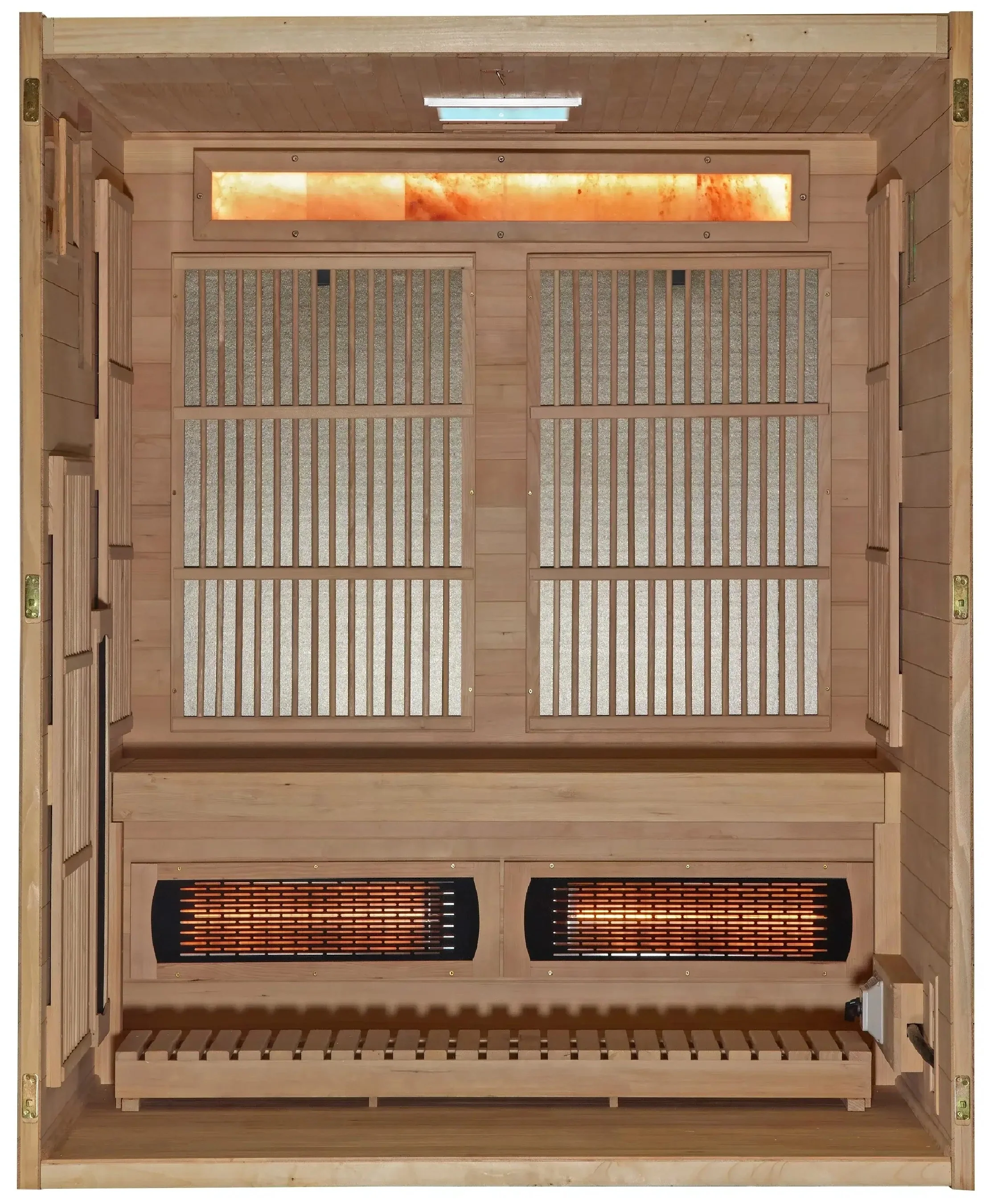 Golden Designs GDI-8330-01 Soria Near Zero EMF Full Spectrum and Harvia Traditional Stove Hybrid Sauna (New) - Image 2