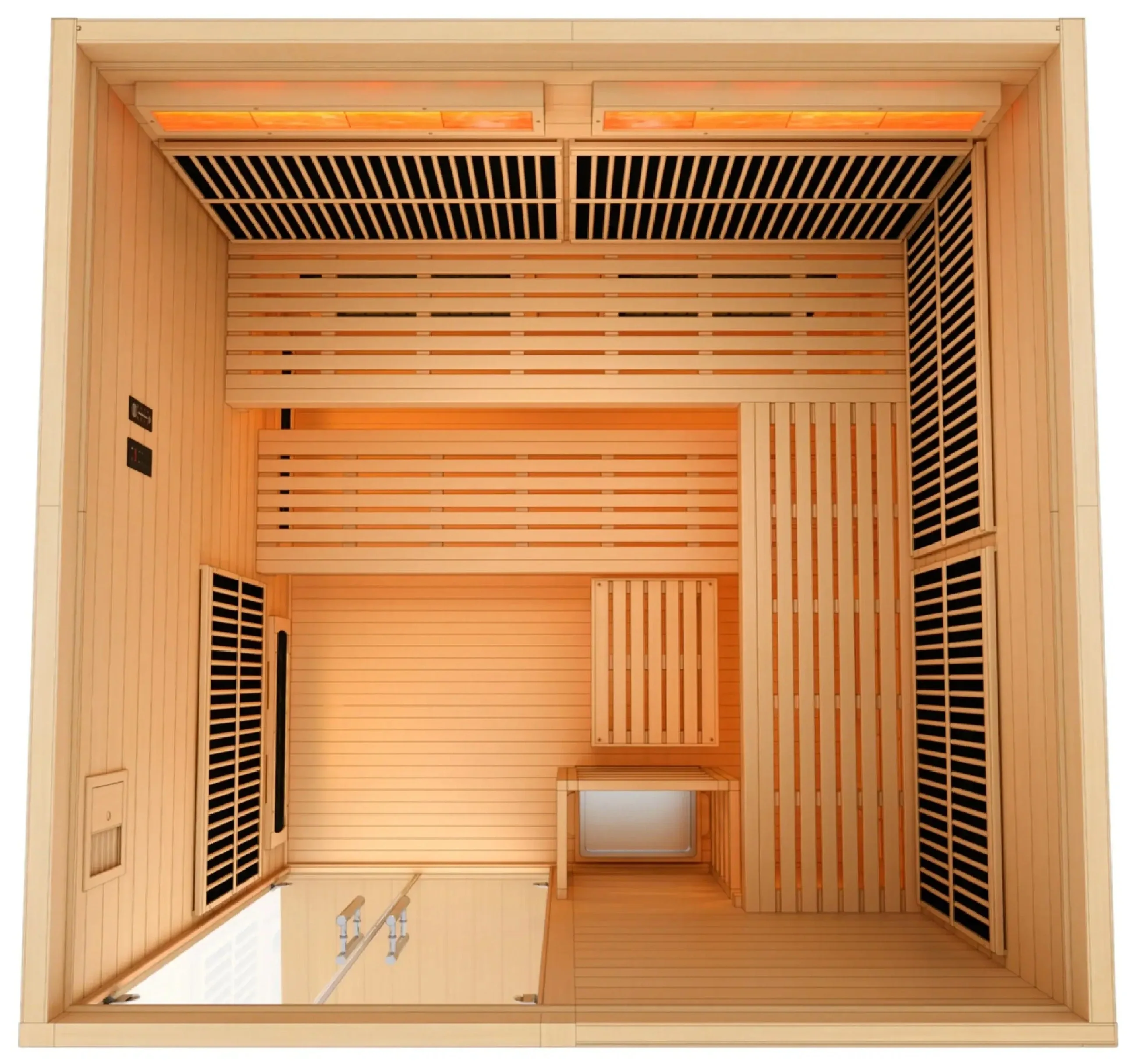 Golden Designs GDI-8360-01 Toledo Near Zero EMF Full Spectrum and Harvia Traditional Stove Hybrid Sauna (New) - Image 4
