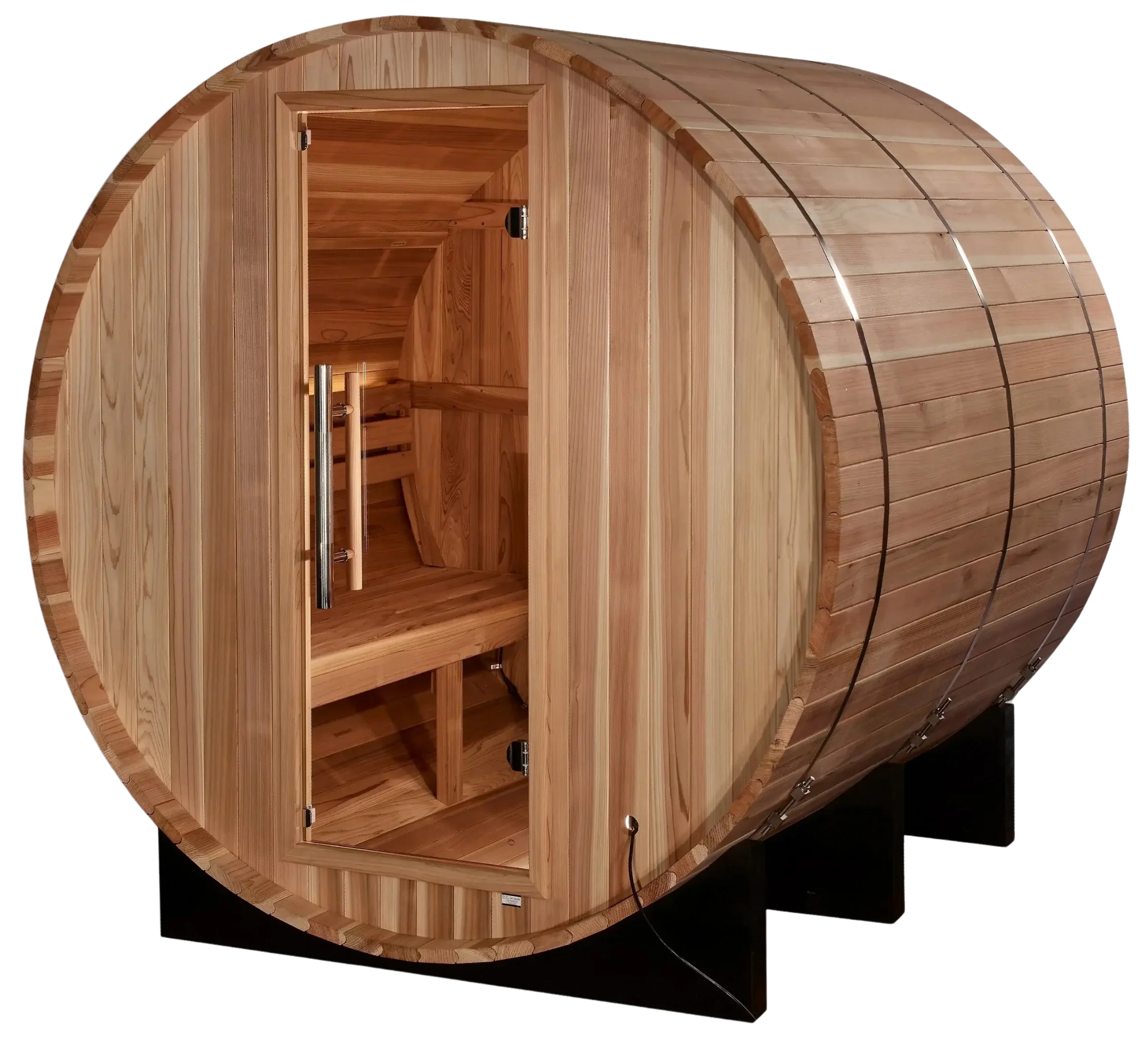 Golden Designs GDI-B004-01 Arosa 4 Person Barrel Traditional Sauna - Pacific Cedar (New)