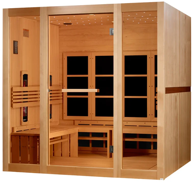GoldenDesign GDI-6880-03 FS Catalonia 8 Person Full Spectrum Near Zero EMF FAR IR Sauna (New) - Image 2