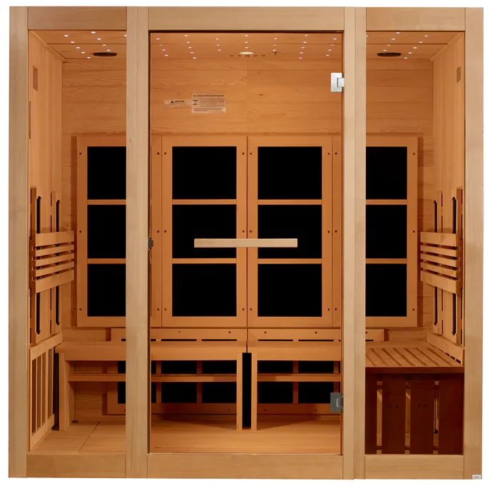 GoldenDesign GDI-6880-03 FS Catalonia 8 Person Full Spectrum Near Zero EMF FAR IR Sauna (New) - Image 3