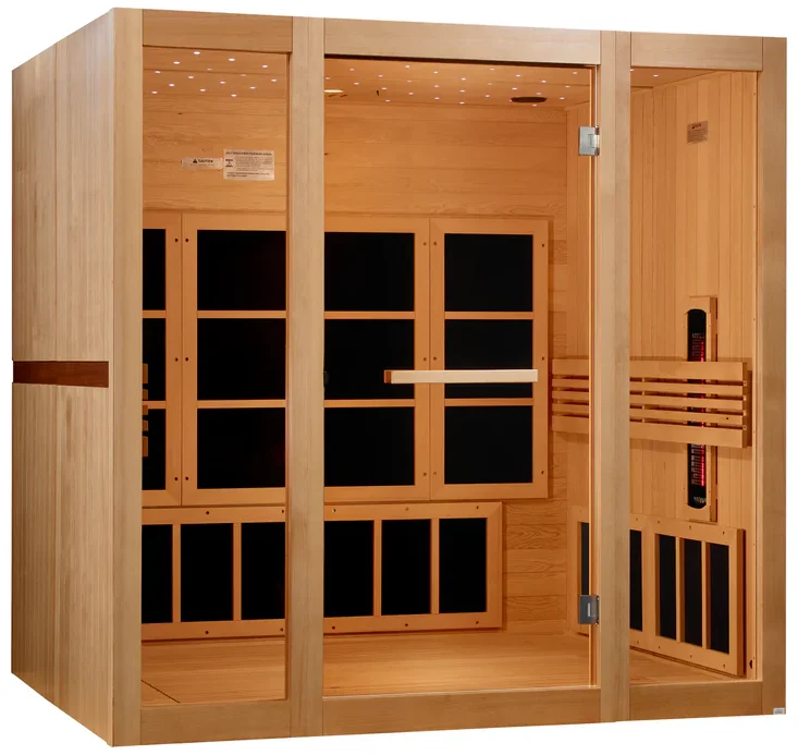 GoldenDesign GDI-6880-03 FS Catalonia 8 Person Full Spectrum Near Zero EMF FAR IR Sauna (New) - Image 4