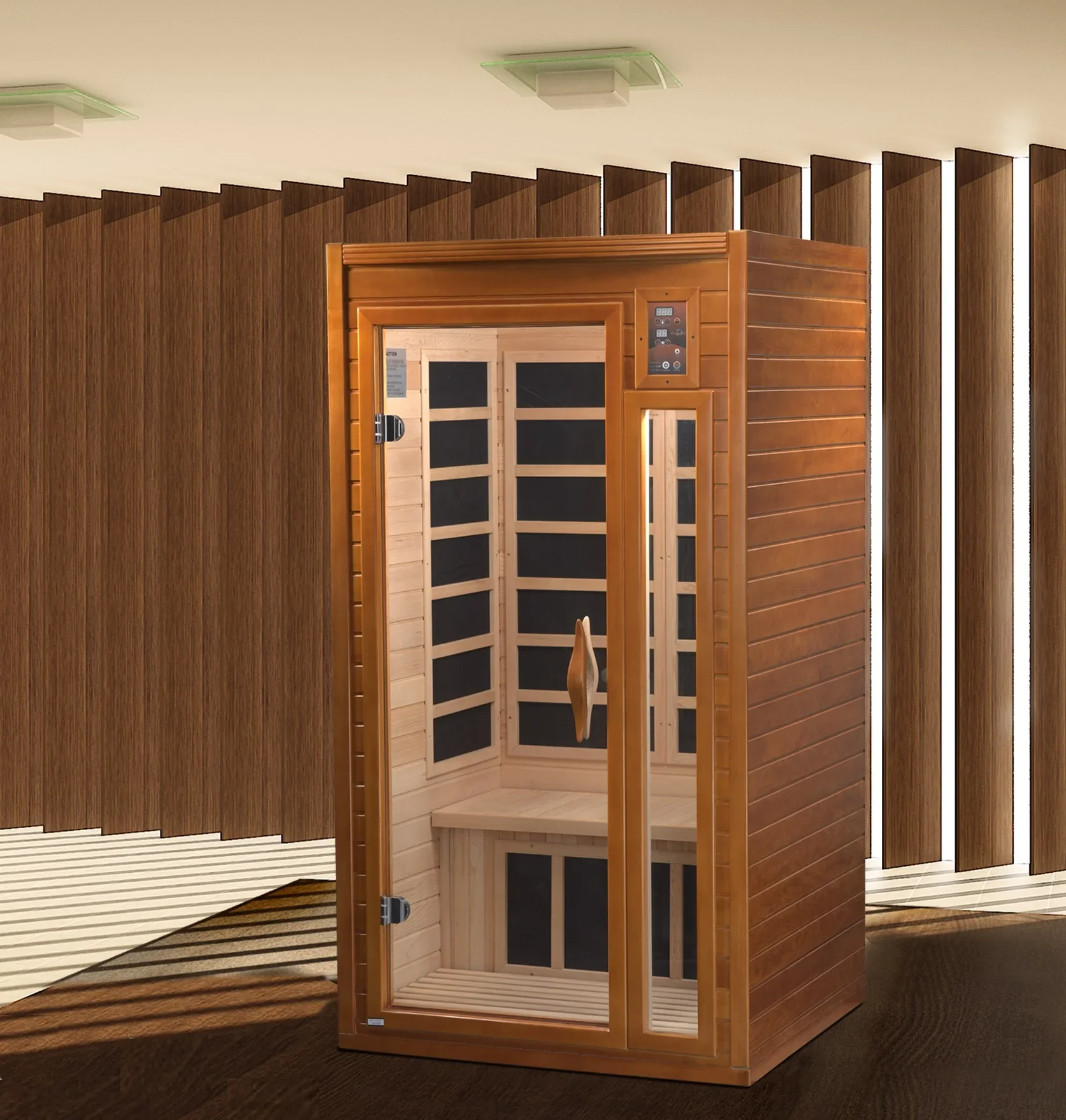 GoldenDesigns DYN-6106-01 Elite Dynamic Barcelona Elite 1-2 Person Ultra Low EMF Far Infrared Sauna (New) - Image 11