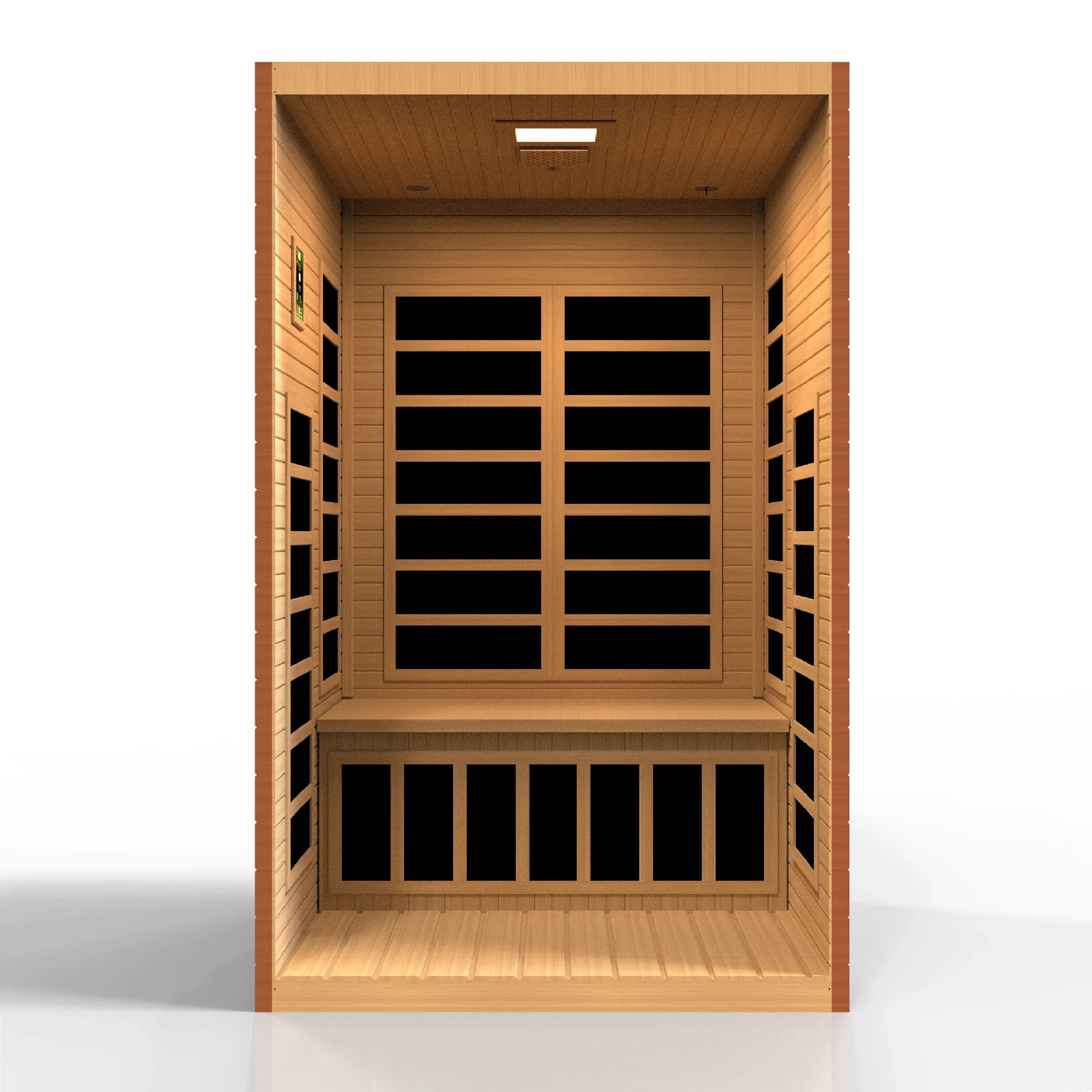 GoldenDesigns DYN-6209-02 Elite Dynamic Santiago Elite 2-person Ultra Low EMF FAR Infrared Sauna (New) - Image 6