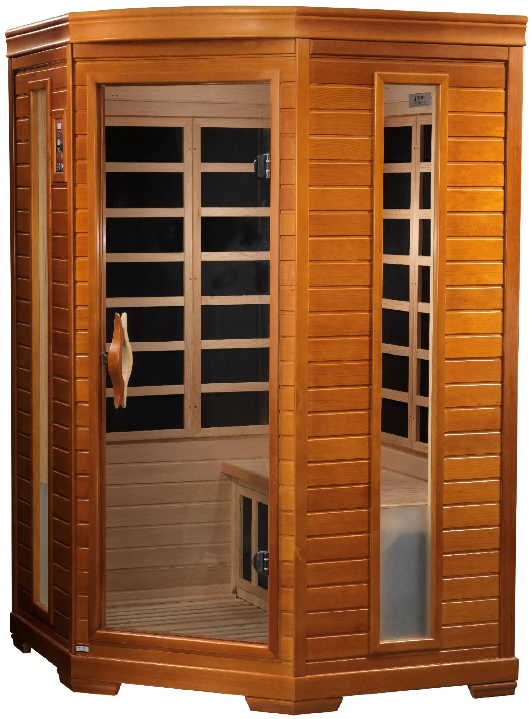 GoldenDesigns DYN-6225-02 Elite Dynamic Heming Elite 2-person Corner Ultra Low EMF FAR Infrared Sauna (New) - Image 2