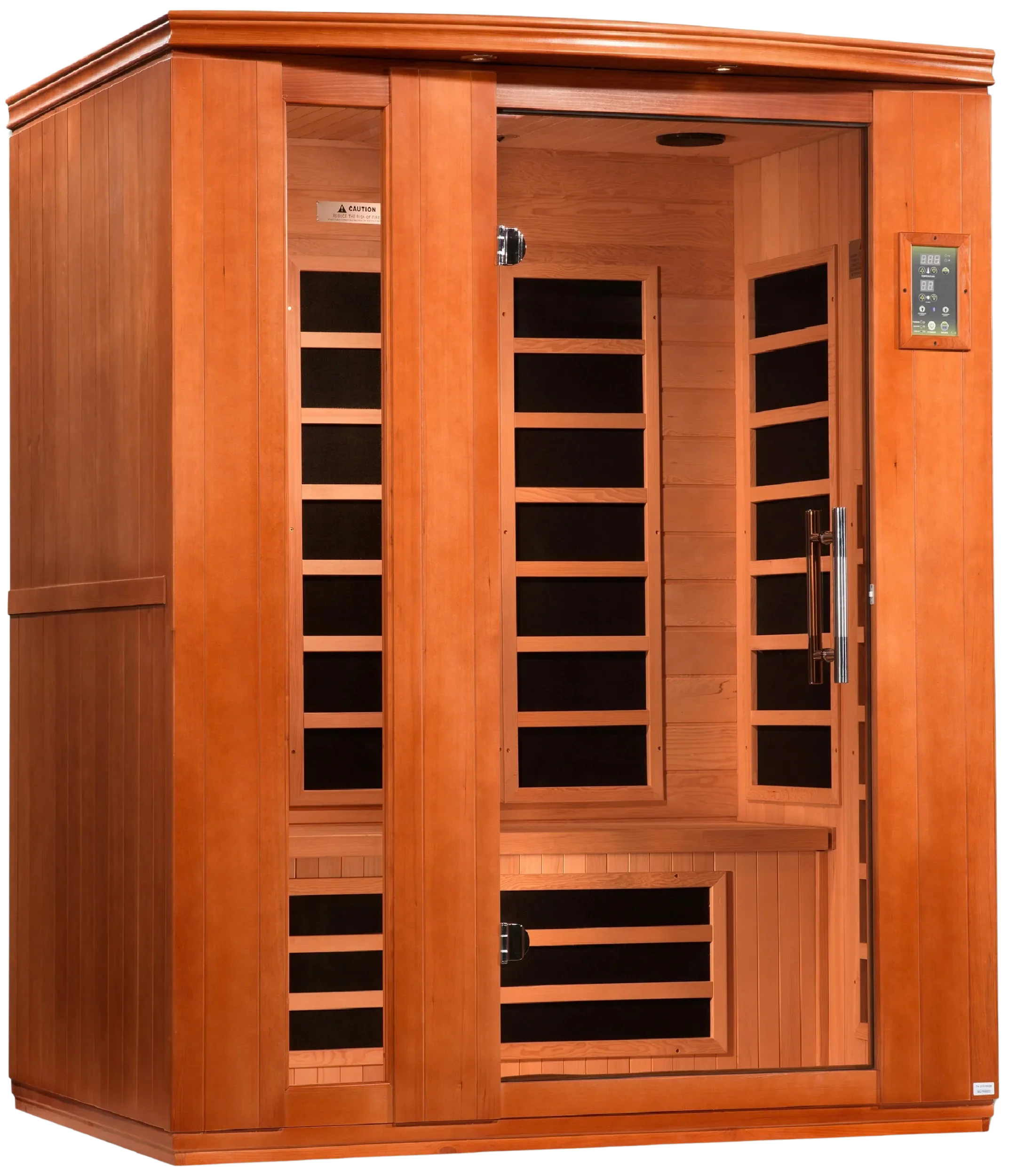 GoldenDesigns DYN-6336-02 Elite Dynamic Lugano 3-person Ultra Low EMF FAR Infrared Sauna (New)