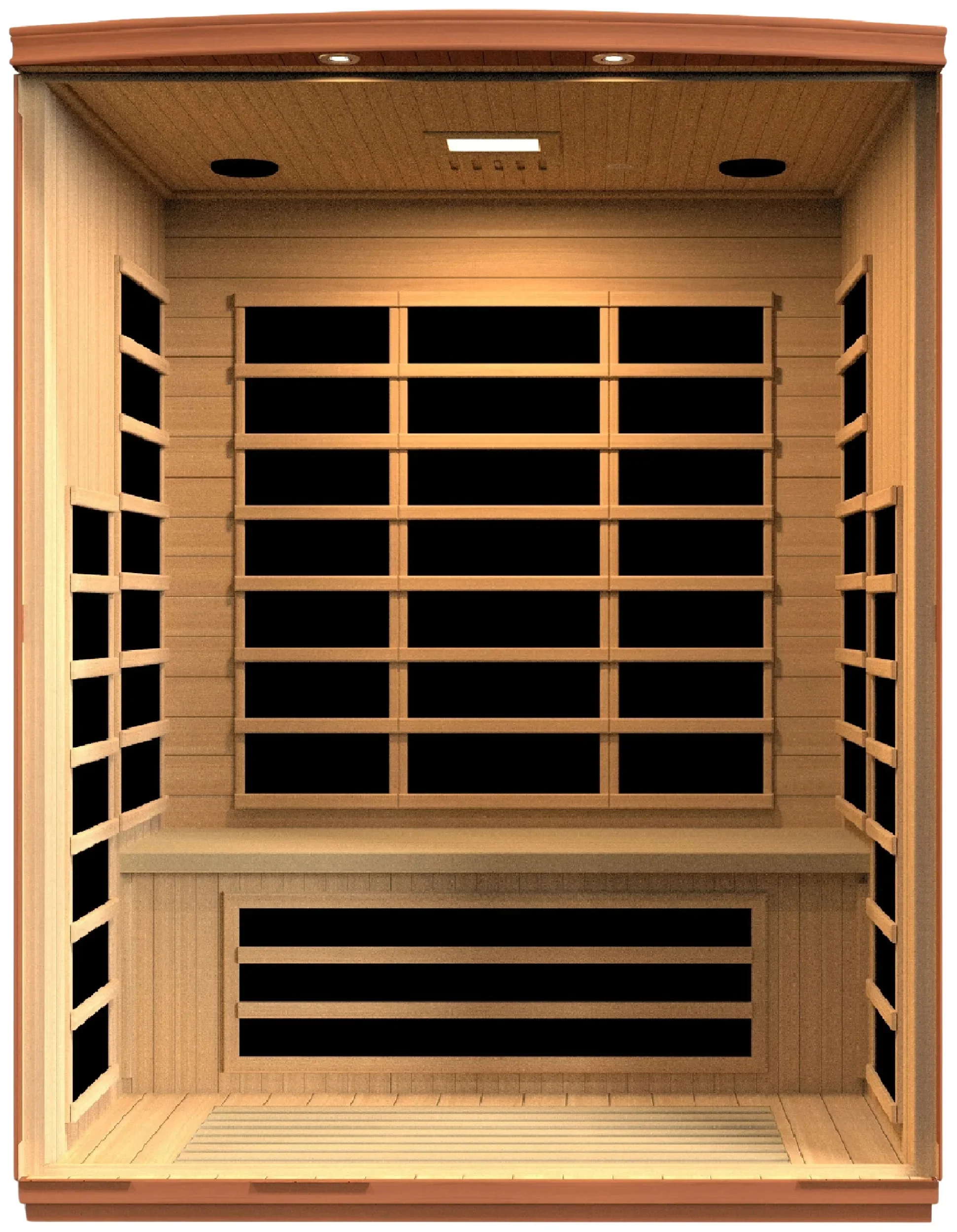GoldenDesigns DYN-6336-02 Elite Dynamic Lugano 3-person Ultra Low EMF FAR Infrared Sauna (New) - Image 4