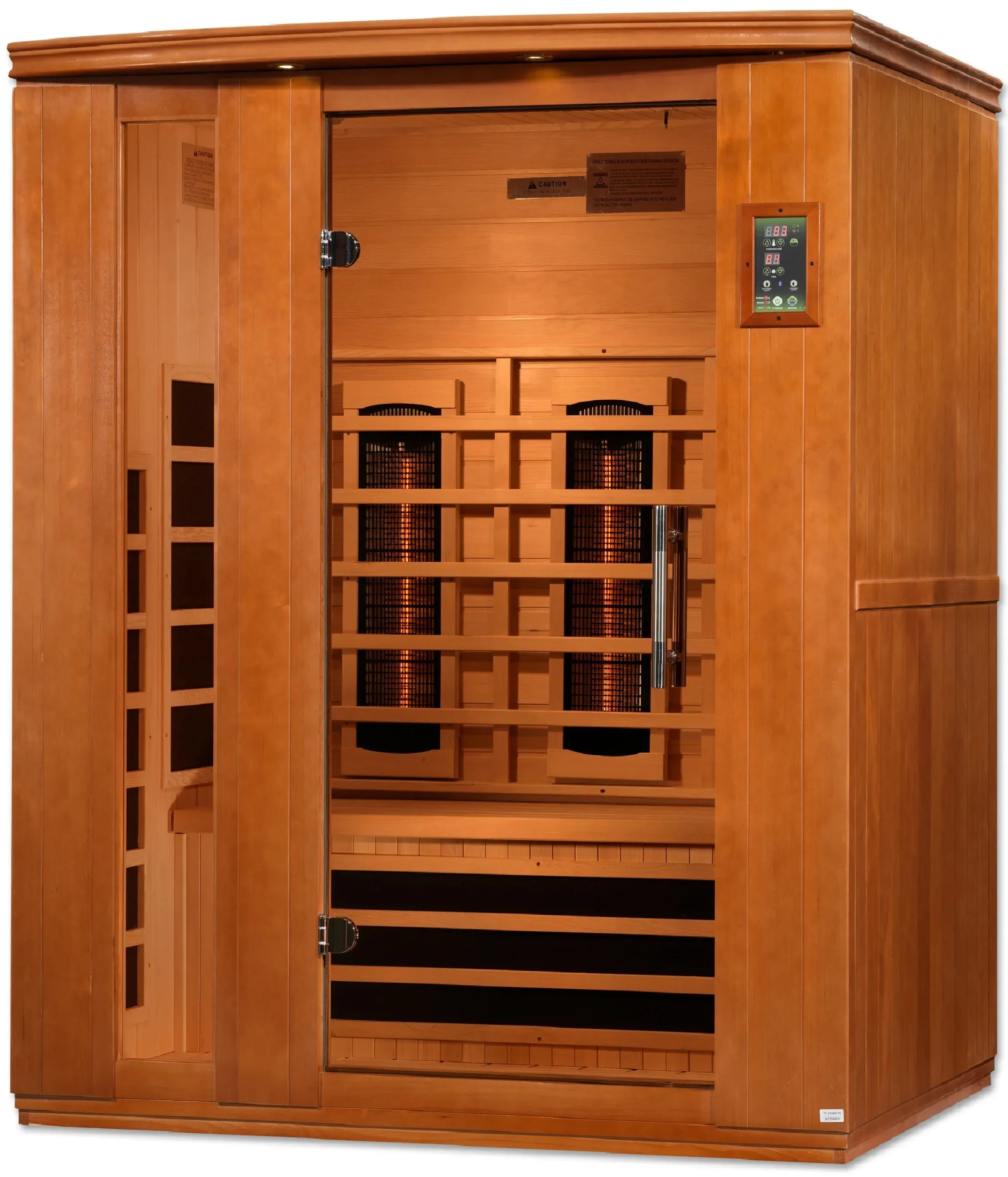 GoldenDesigns DYN-6336-03 FS Dynamic Lugano 3-Person Full Spectrum Near Zero EMF FAR Infrared Sauna (New) - Image 3