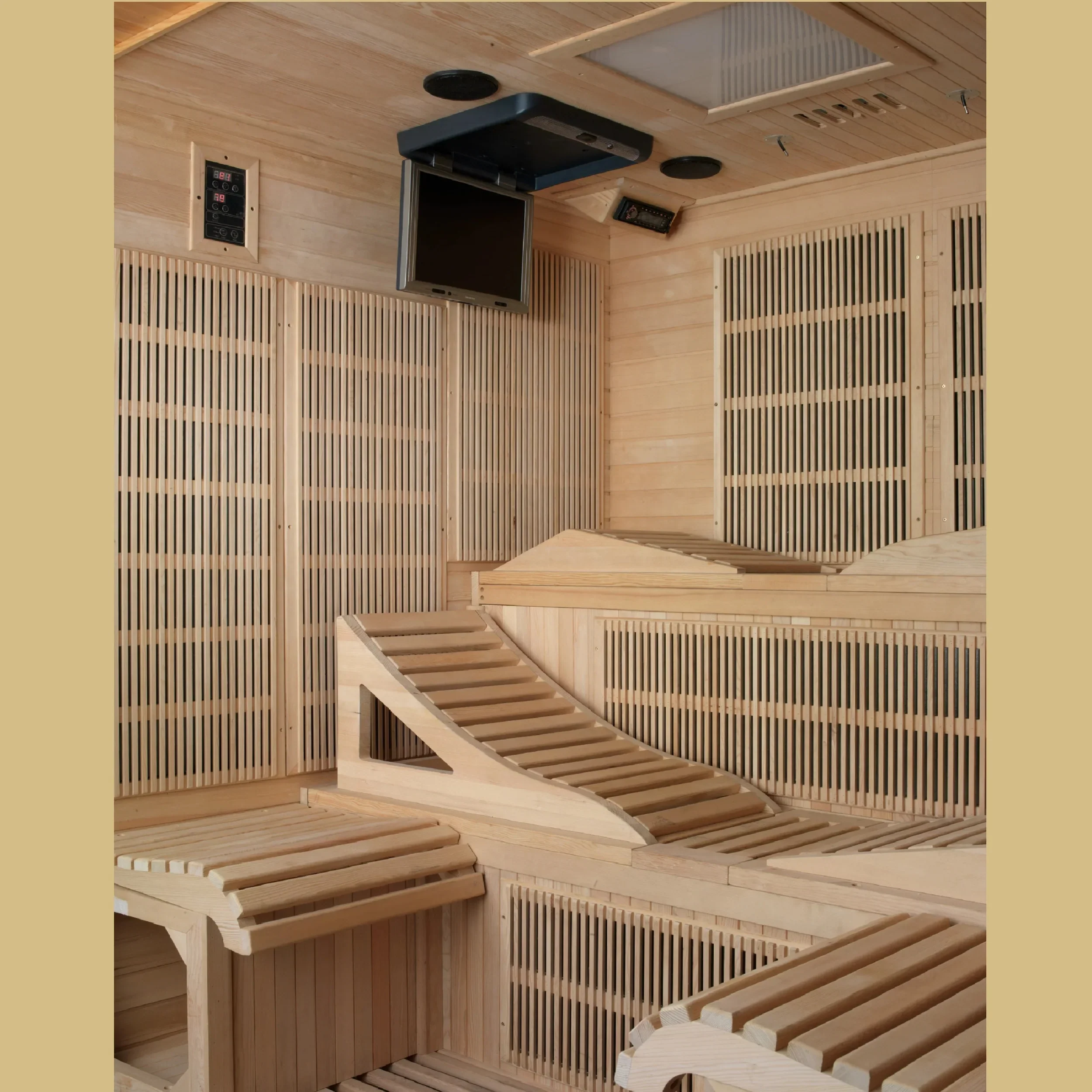 GoldenDesigns DYN-6996-01 Elite Dynamic Monaco 6-person Ultra Low EMF FAR Infrared Sauna (New) - Image 5