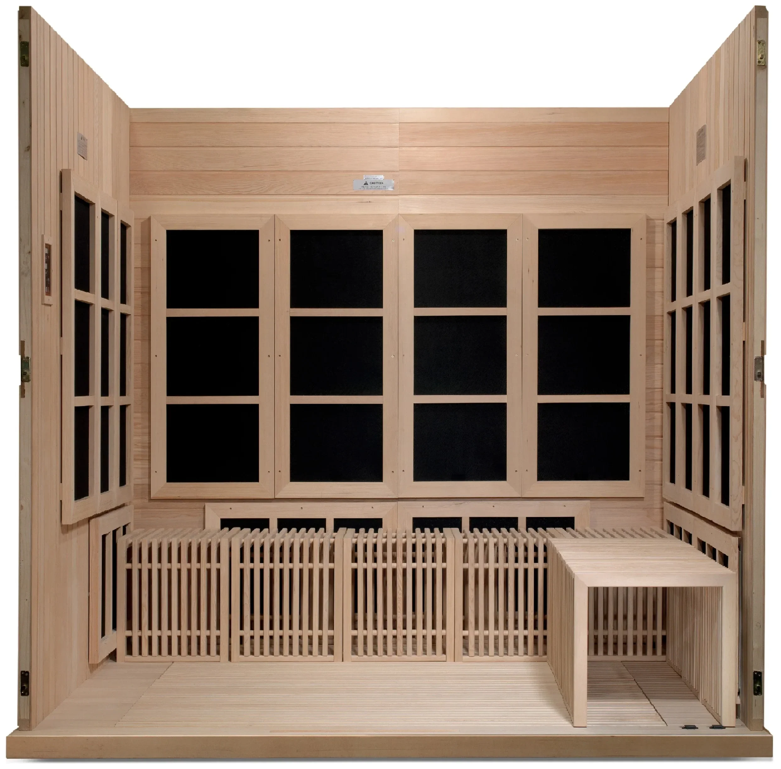 GoldenDesigns GDI-6880-02 Elite Catalonia 8 Person Ultra Low EMF FAR Infrared Sauna (New) - Image 6