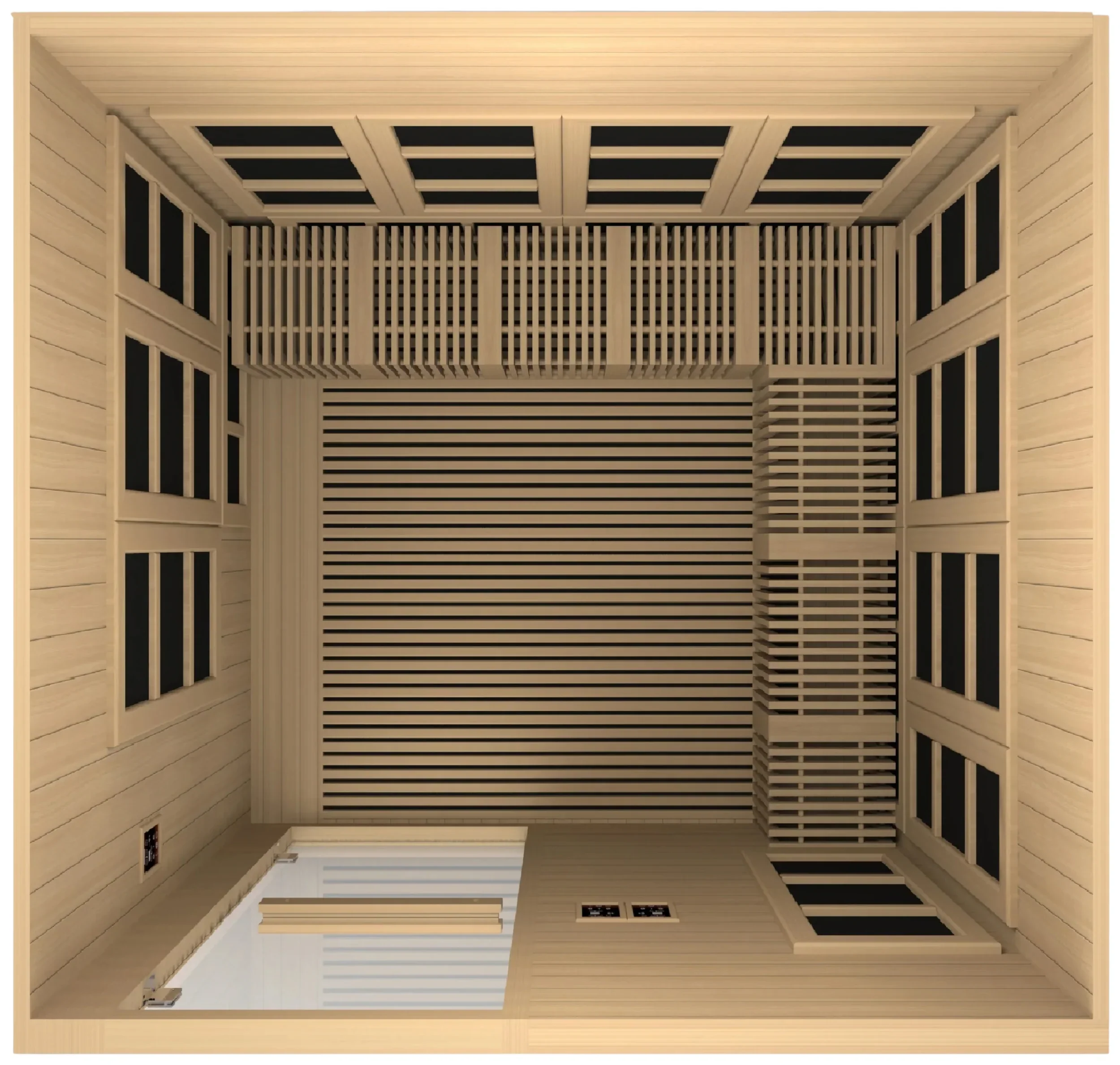 GoldenDesigns GDI-6880-02 Elite Catalonia 8 Person Ultra Low EMF FAR Infrared Sauna (New) - Image 9