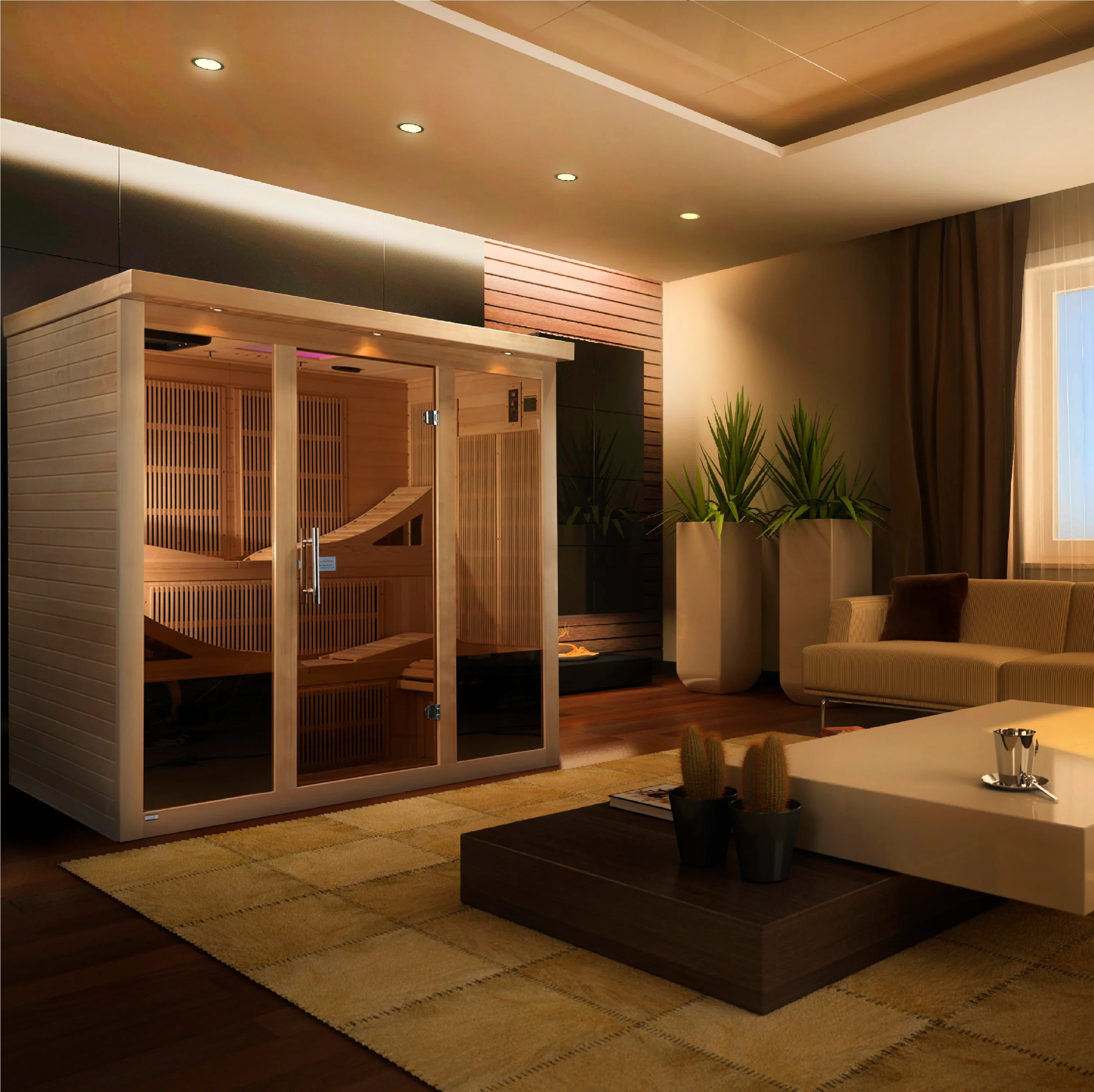 GoldenDesigns GDI-6996-01 Monaco Elite 6 Person Near Zero EMF Far Infrared Sauna (New) - Image 6