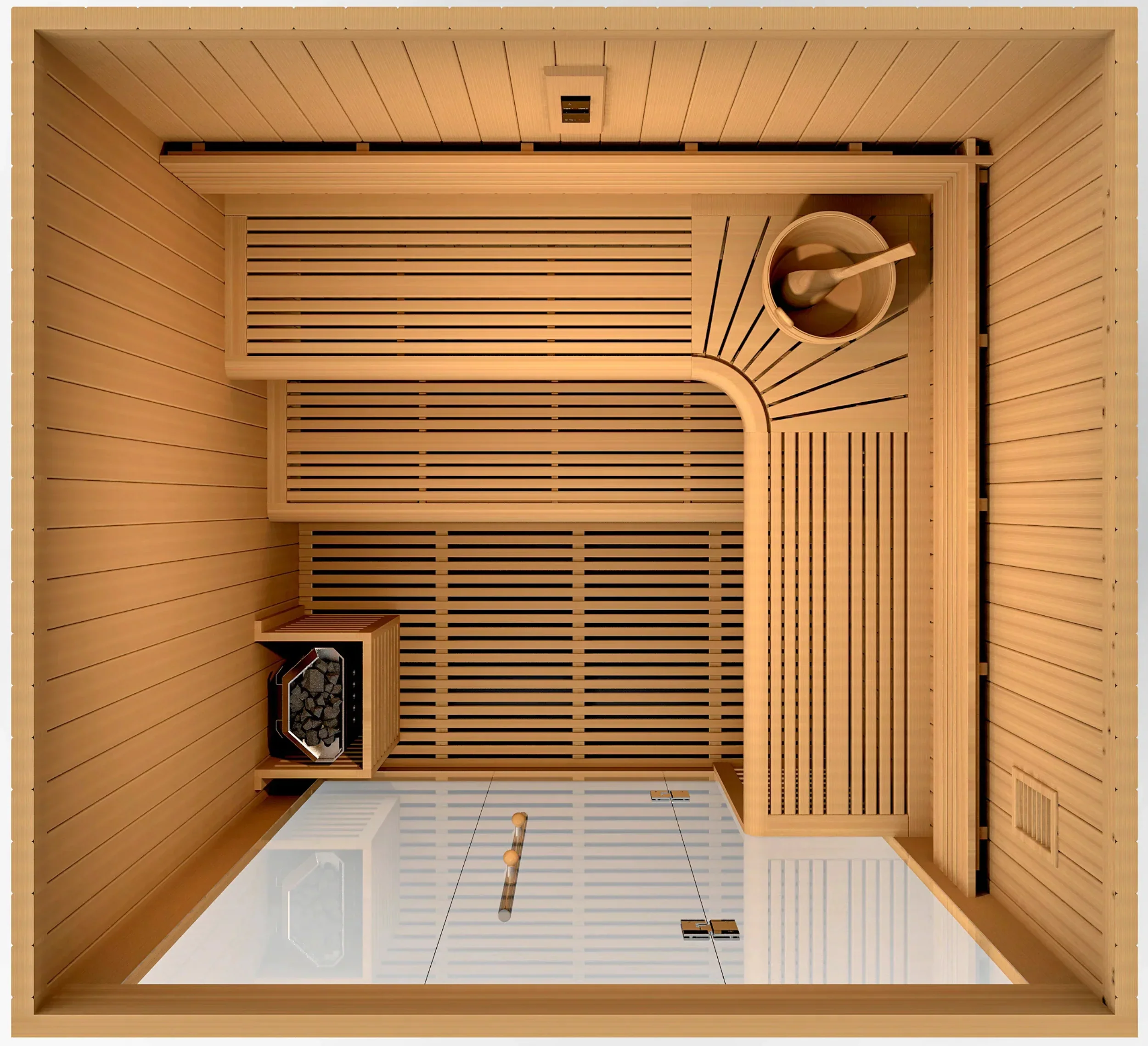 GoldenDesigns GDI-7689-01 Osla Edition Red Cedar Sauna (New) - Image 6