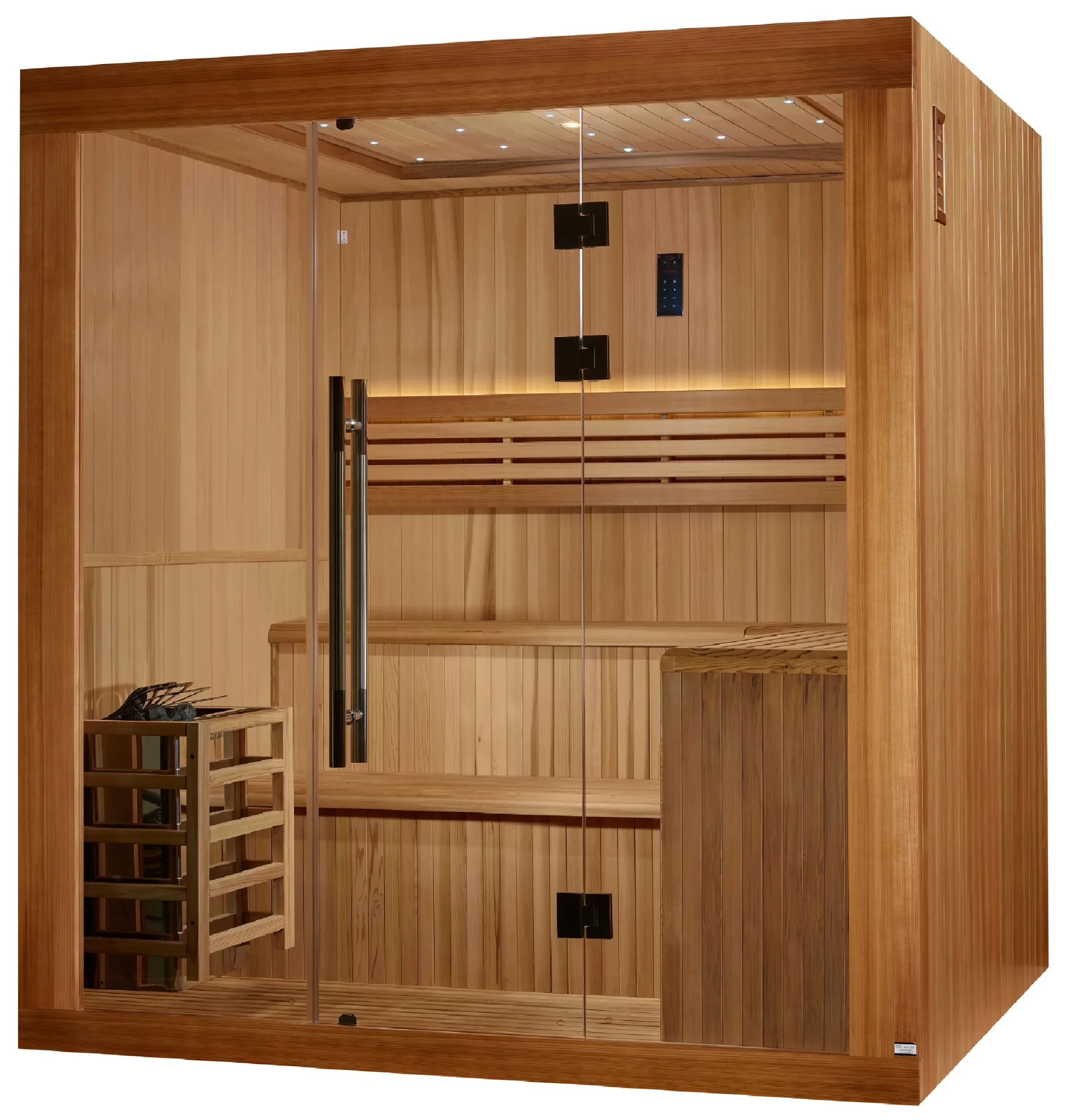 GoldenDesigns GDI-7689-02 Osla Edition 6 Person Traditional Sauna - Canadian Red Cedar Interior and Pacific Premium Clear Cedar Exterior (New) - Image 3