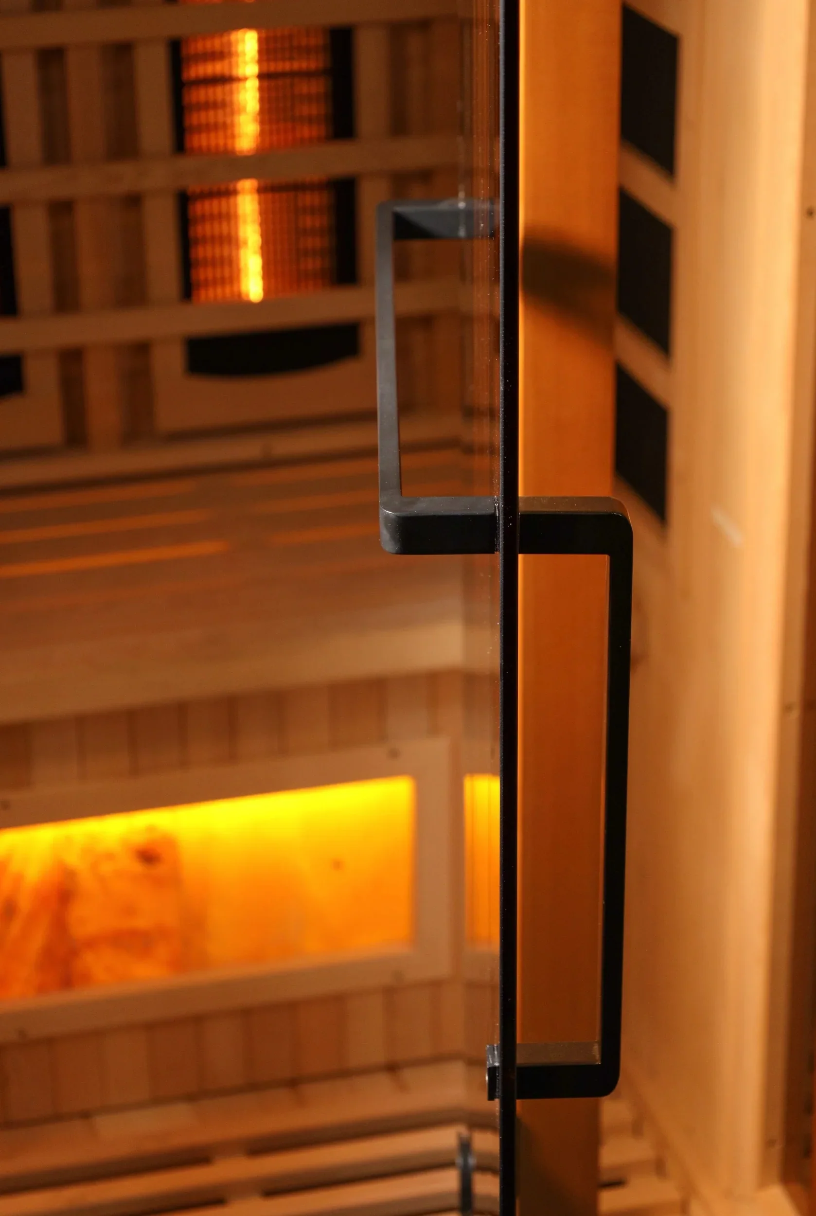 GoldenDesigns GDI-8020-03 2-Person Full Spectrum PureTech Near Zero EMF FAR Infrared Sauna with Himalayan Salt Bar (New) - Image 11