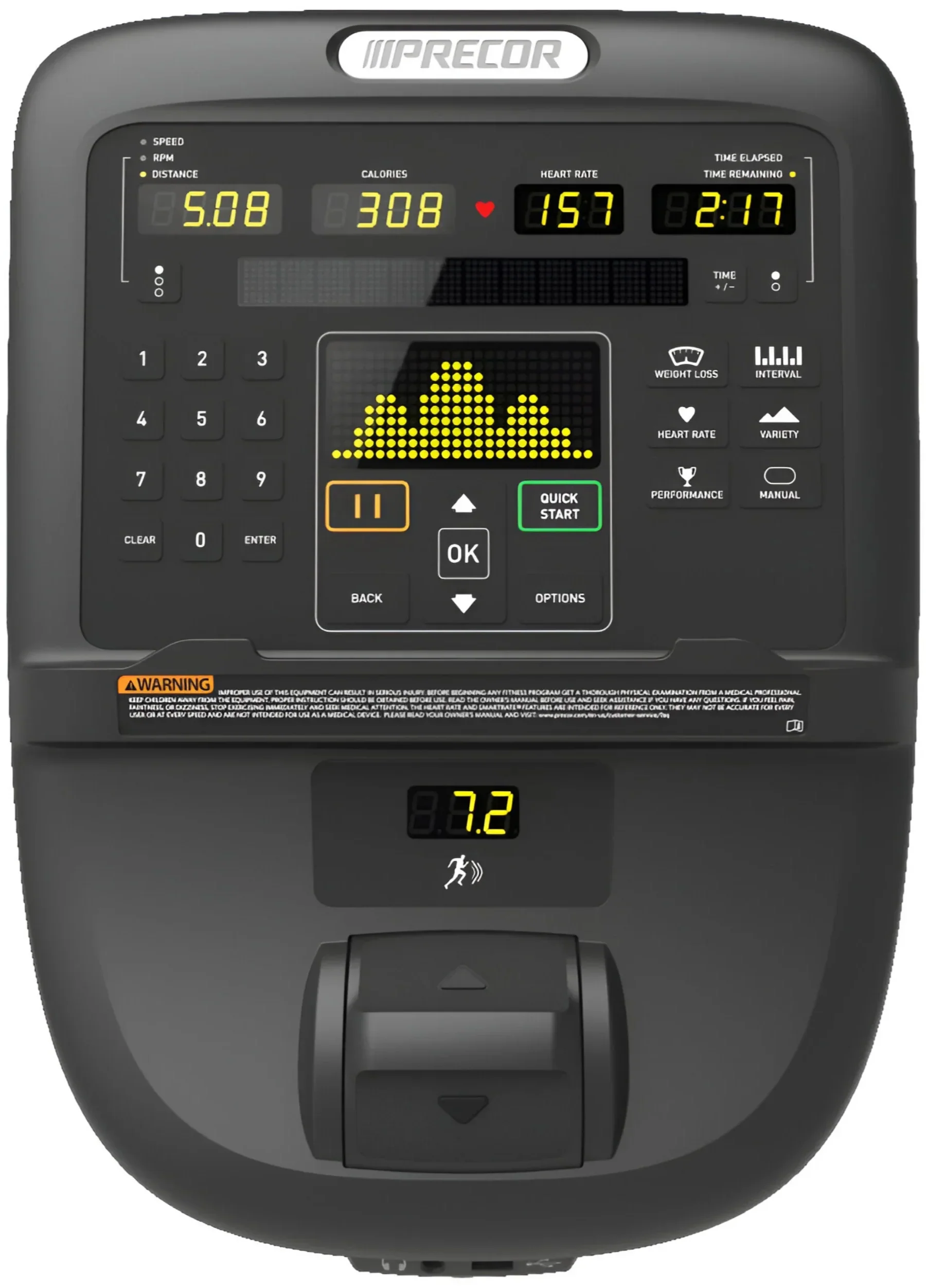Precor EFX 835 Elliptical w/Converging Crossramp + p31 Console (Remanufactured) - Image 2